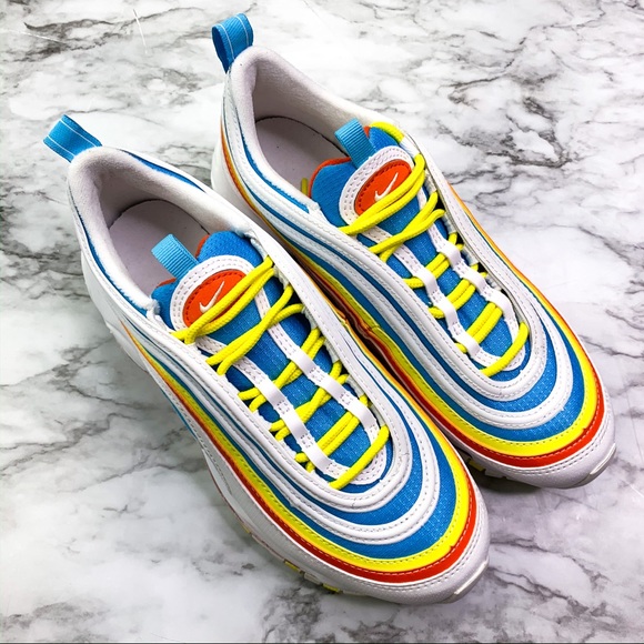 **SOLD** Nike Air Max 97 White Rainbow Sneaker - Picture 4 of 7